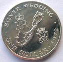 1 Dollar (Silver Wedding Anniversary - 1947-1972)