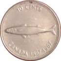 10 Cents (Canadian Confederation Centennial - 80% Silver)