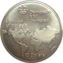 10 Dollars (XXI Summer Olym. Games 1976 Montreal - World Map - Series I)