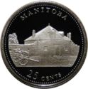 25 Cents (125th Anniv of Con. - Manitoba - silver edition)