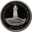 25 Cents (125th Ann. of Confed. - Nova Scotia - silver edit.