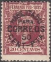 Alfonso XIII, overprinted