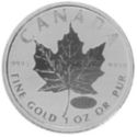 50 Dollars (Maple leaf hologram flanked by 9999)
