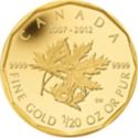 1 Dollar (Three maple leaves, 2007-2012)