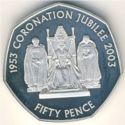 50 Pence (50th Anniversary of the Coronation of Queen Elizabeth II)