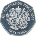 50 Pence (50th Anniversary of the Coronation of Queen Elizabeth II)