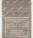Earl Grey Tea, white rectangle under flap
