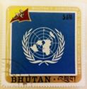 UN Emblem and Bhutan Flag