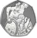 50 Pence (Wheelchair Rugby - Silver)