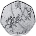 50 Pence (Basketball - Silver)