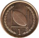 1 Penny (Rugby Ball, Small Triskeles dividing legend)