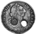 4 Reales (Type I countermark: Radiant 6-pointed star within 7mm circle.)