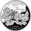 25 Cents / Quarter (Mississippi - The Magnolia State - Silver edition)