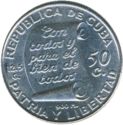 50 Centavos (100th Birthday national hero Jose Marti)