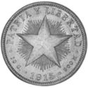 40 Centavos (Low relief star)