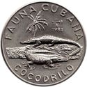 5 Pesos (Cuban Wildlife - Crocodile)