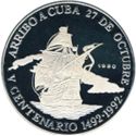 10 Pesos (5th Centennial Dyiscovery of America - Arrival to Cuba)