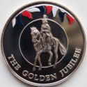 50 Pence (Queen's Golden Jubilee - Silver - Color)