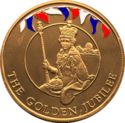 50 Pence (Queen's Golden Jubilee - Gold - Color)