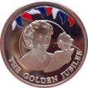 50 Pence (Queen's Golden Jubilee - Silver- Color)