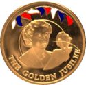 50 Pence (Queen's Golden Jubilee - Gold - Color)