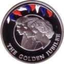 50 Pence (Queen's Golden Jubilee - Silver - Color)