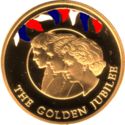 50 Pence (Queen's Golden Jubilee - Gold - Color)