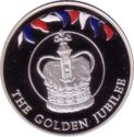 50 Pence (Queen's Golden Jubilee - Silver - Color)