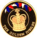 50 Pence (Queen's Golden Jubilee - Gold - Color)