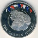 50 Pence (Queen's Golden Jubilee - CuNi - Color)