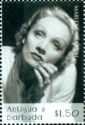 Marlene Dietrich Resting Chin on Left Hand
