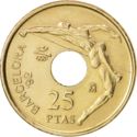 25 Pesetas (Summer Olympic Games 1992 Barcelona - High Jumper)
