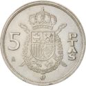 5 Pesetas (w/mint mark)