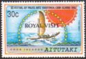 Vaka Motu Canoe, overprinted ROYAL VISIT