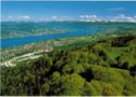 View from Ueetliberg to Lake Zurich and the Alps