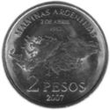 2 Pesos (25th Anniversary Malvinas Islands War)