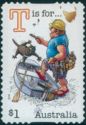 T is for Tasmania map, Tasmanian devil, Tradesman in Tinnie
