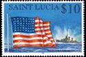 United States flag, 1942-48, and Fletcher class destroyer