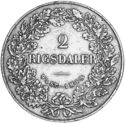 2 Rigsdaler (♔ RH)