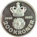 200 Kroner (Her Majesty Queen Margrethe II's 50th birthday)