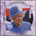 Queen Elizabeth II (wearing blue)