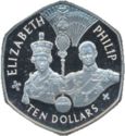 10 Dollars (Queen Elizabeth 60 Wedding anniversary)