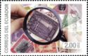 Stamp seen under Magnifying Glass