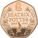 50 Pence (150th Anniversary of Beatrix Potter - Gold)