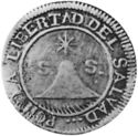 2 Reales (Provisional coinage. Silver 0.633. POR LA LIBERTAD DEL SLAV...)