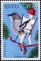 Northern Mockingbird with Snowman Decoration
