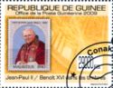 Popes J.Paul II & Benedict XVI Stamps on Stamps