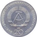 20 Mark (250th Death anniversary of Gottfried Wilhelm Leibniz - error: edge inscription)