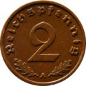 2 Reichspfennig (A, B, D, E, F, G, J)
