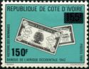 Afrique occidentale 1942, surcharged